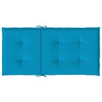 vidaXL Coussins de chaise de jardin à dossier bas lot de 2 bleu