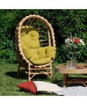 Fauteuil de jardin en osier NIKA marron