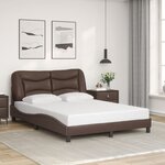 vidaXL Cadre de lit sans matelas marron 140x200 cm similicuir