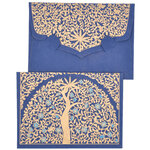 PAPERTREE GAÏA 5 x Mini Enveloppe Message + carte 8 5x6cm Bleu