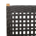vidaXL Chaises inclinables de jardin lot de 6 noir rotin bois massif