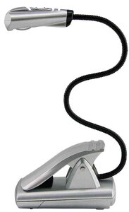 lampe de lecture LED avec clip mobile Coloris Argent WEDO
