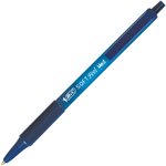 SoftFeel Clic Grip - Stylo bille rétractable pointe moyenne 1 mm - Bleu (paquet 12 unités)
