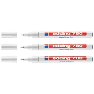 Marqueur Peinture 780 Blanc Pointe Fine 0 8 mm x 3 EDDING