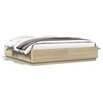 vidaXL Cadre de lit chêne sonoma 200x200 cm bois d'ingénierie
