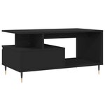 vidaXL Table basse Noir 90x49x45 cm Bois d'ingénierie