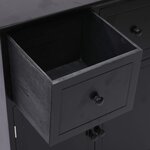vidaXL Armoire latérale Noir 60x30x75 cm Bois de Paulownia