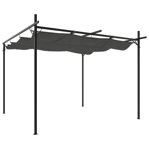vidaXL Pergola avec toit rétractable anthracite 295x292x230 cm