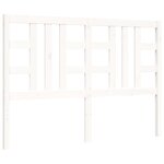 vidaXL Cadre de lit avec tête de lit blanc 140x190 cm bois massif