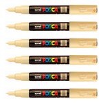 Marqueur pointe conique extra-fine posca pc1mc 0 7 - 1mm beige x 6 posca
