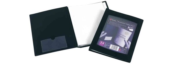 Livret de présentation A5 24 pochettes coloris noir REXEL
