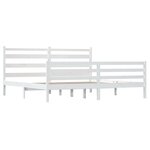 vidaXL Cadre de lit Bois de pin massif 200x200 cm Blanc