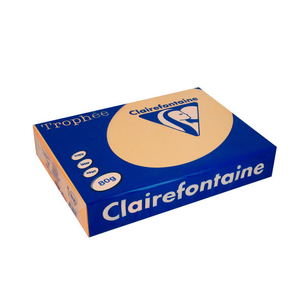 Ramette 500 Feuilles Papier 80g A4 210x297 mm Certifié FSC Abricot TROPHÉE