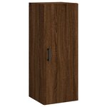 vidaXL Buffet haut Chêne marron 34 5x34x180 cm Bois d'ingénierie