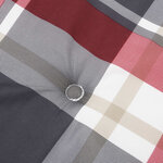 vidaXL Coussins de chaise de jardin lot de 6 carreaux rouges 40x40x4cm