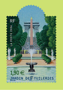 Carte postale prétimbrée - Jardins de France - Jardin des Tuileries - International