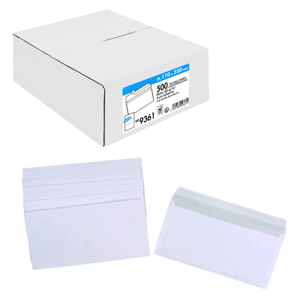 Enveloppe 110x220 90g - Lot de 500