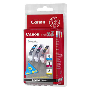 Canon ink/cli-8 bj cartridge cmy blist+sec
