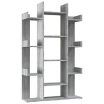 vidaXL Bibliothèque Sonoma gris 86x25 5x140 cm Bois d'ingénierie