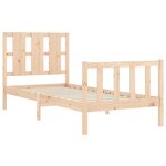 vidaXL Cadre de lit et tête de lit 100x200 cm bois massif