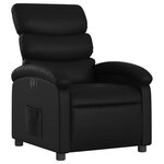 vidaXL Fauteuil inclinable électrique Noir Similicuir