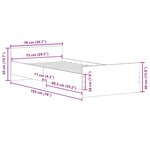 vidaXL Cadre de lit sans matelas chêne sonoma 75x190 cm