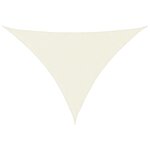 vidaXL Voile de parasol tissu oxford triangulaire 3 5x3 5x4 9 m crème