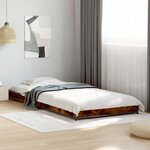 vidaXL Cadre de lit sans matelas chêne fumé 90x200 cm