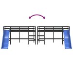 vidaXL Lit mezzanine enfants toboggan 90x190 cm bois pin massif