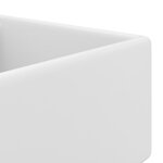 vidaXL Lavabo carré de luxe à trop-plein Blanc mat 41x41 cm Céramique