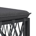 vidaXL Salon de jardin avec coussins 6 Pièces anthracite acier