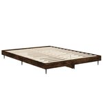 vidaXL Cadre de lit sans matelas chêne fumé 140x190 cm bois ingénierie