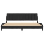 vidaXL Cadre de lit avec lumières LED noir 200x200 cm velours