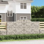 vidaXL Paniers à gabions arqués 17 Pièces 300x50x140/160 cm fer galvanisé