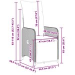 vidaXL Ensemble de bistro de jardin 11 Pièces coussins marron poly rotin