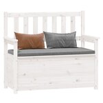 vidaXL Banc Blanc 112 5x51 5x96 5 cm Bois de pin massif