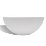 vidaXL Lavabo de salle de bain avec mitigeur Céramique Rond Blanc