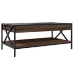 vidaXL Table basse avec LED Infinity chêne marron 90x50x38 cm