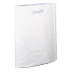 Sac plastique recyclé transparent avec soufflet à poignées découpées raja 45 x 50 x 8 cm (lot de 200)