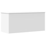 vidaXL Boîte de rangement blanc 100x42x46 cm bois d'ingénierie