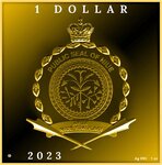 Pièce de monnaie en Argent 1 Dollar g 31.1 (1 oz) Millésime 2023 Treasures of the World Niue VASE WITH CORNFLOWERS
