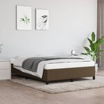 vidaXL Cadre de lit sans matelas marron foncé 140x200 cm tissu