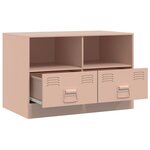 vidaXL Meubles TV 2 Pièces rose 67x39x44 cm acier