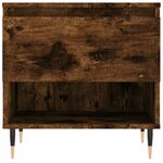 vidaXL Table basse chêne fumé 50x46x50 cm bois d'ingénierie