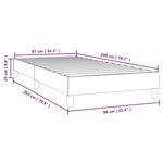 vidaXL Cadre de lit Gris clair 90x200 cm Velours