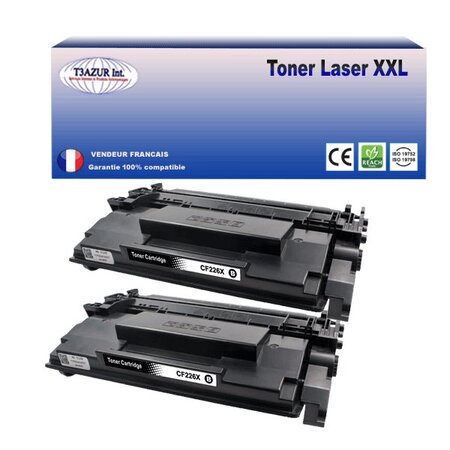 T3AZUR - 2x Toners compatibles avec Canon 052H pour Canon MF-421dw  MF-426dw  MF-428x  MF-429x Noir - 9 200p