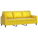 vidaXL Ensemble de canapés 2 Pièces avec coussins Jaune Velours