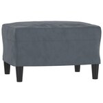 vidaXL Ensemble de canapés 3 Pièces avec coussins Gris foncé Velours