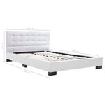 vidaXL Cadre de lit Blanc Similicuir 120 x 200 cm