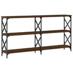 vidaXL Table console chêne marron 200x28x80 5 cm bois d'ingénierie